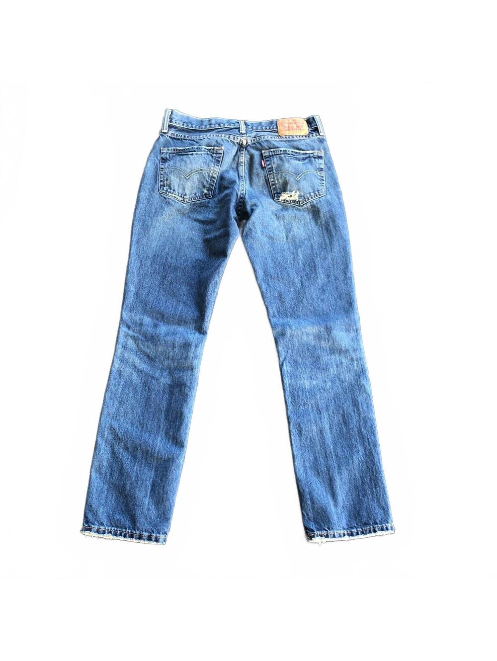 Levi's 511 Distressed Blue Denim Jeans Made in Colombia 34x32 - Picture 10 of 10